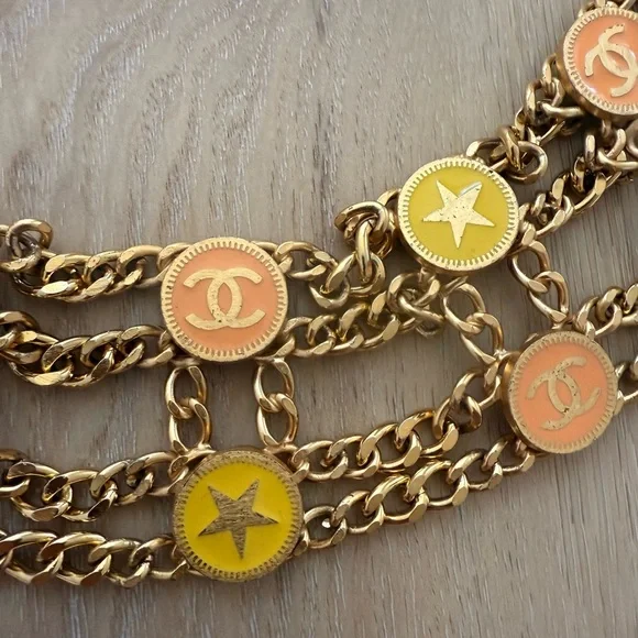 Chanel Star Chain Belt Gold 01P - Picture 4 of 9